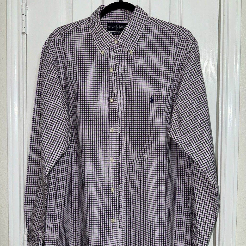 Ralph Lauren Purple Button Down 165 3435 Custom Fit Ralph Lauren Purple Button Down 165 3435 Custom Fit